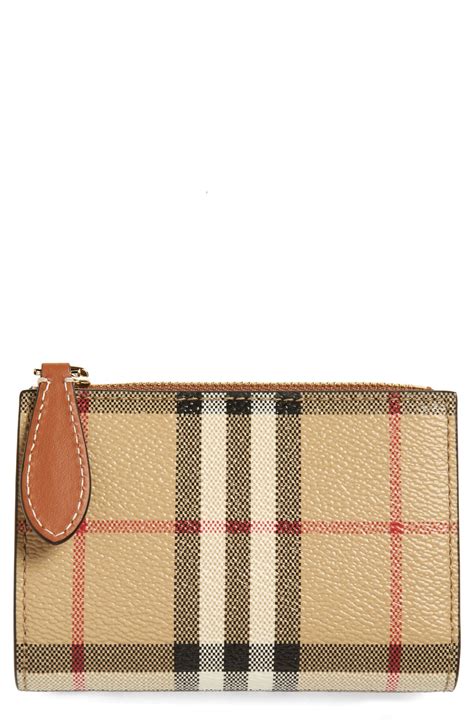 burberry zip around wallet women's|Burberry vintage wallet.